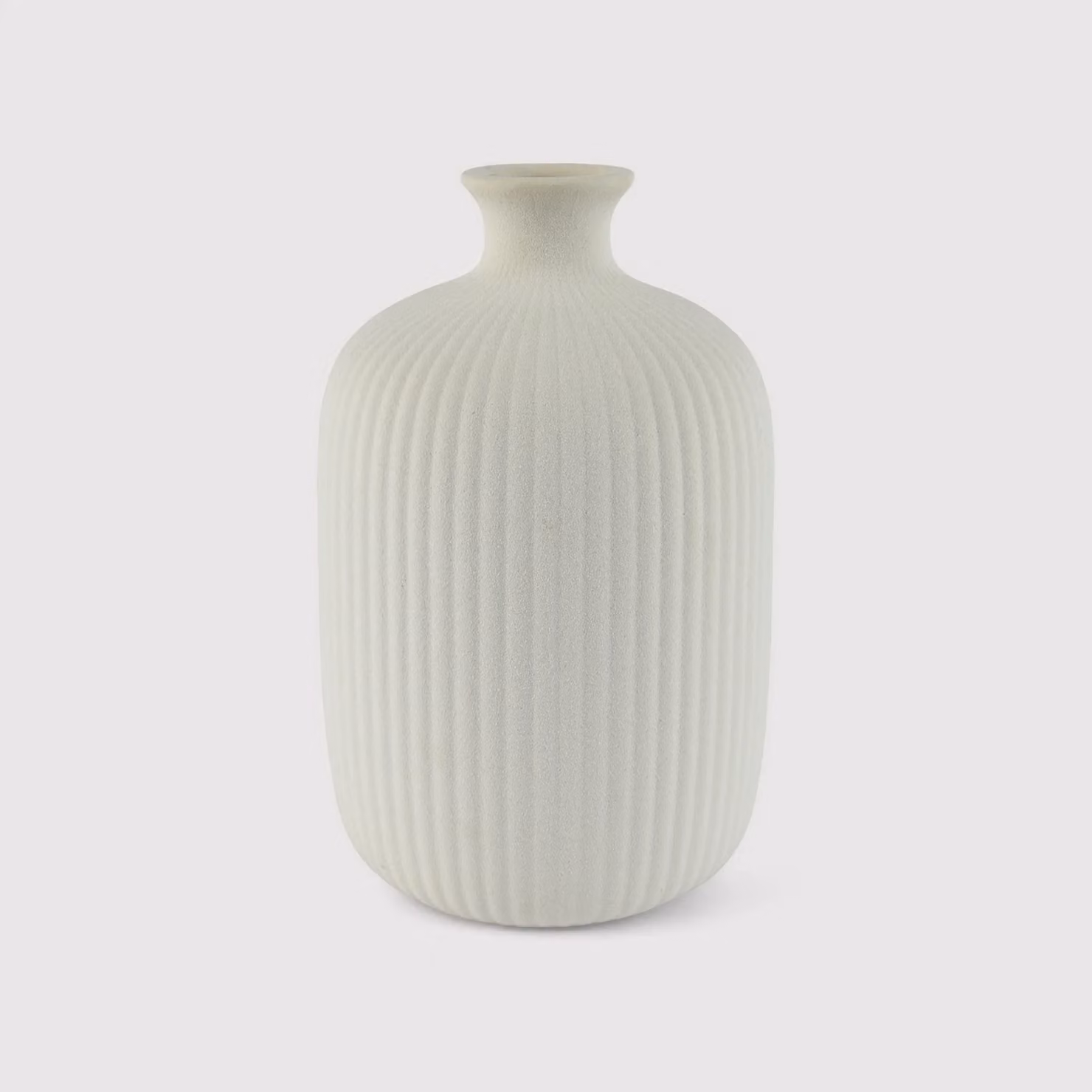 Tamanu - Vaso in gres bianco da decorazione per salotto