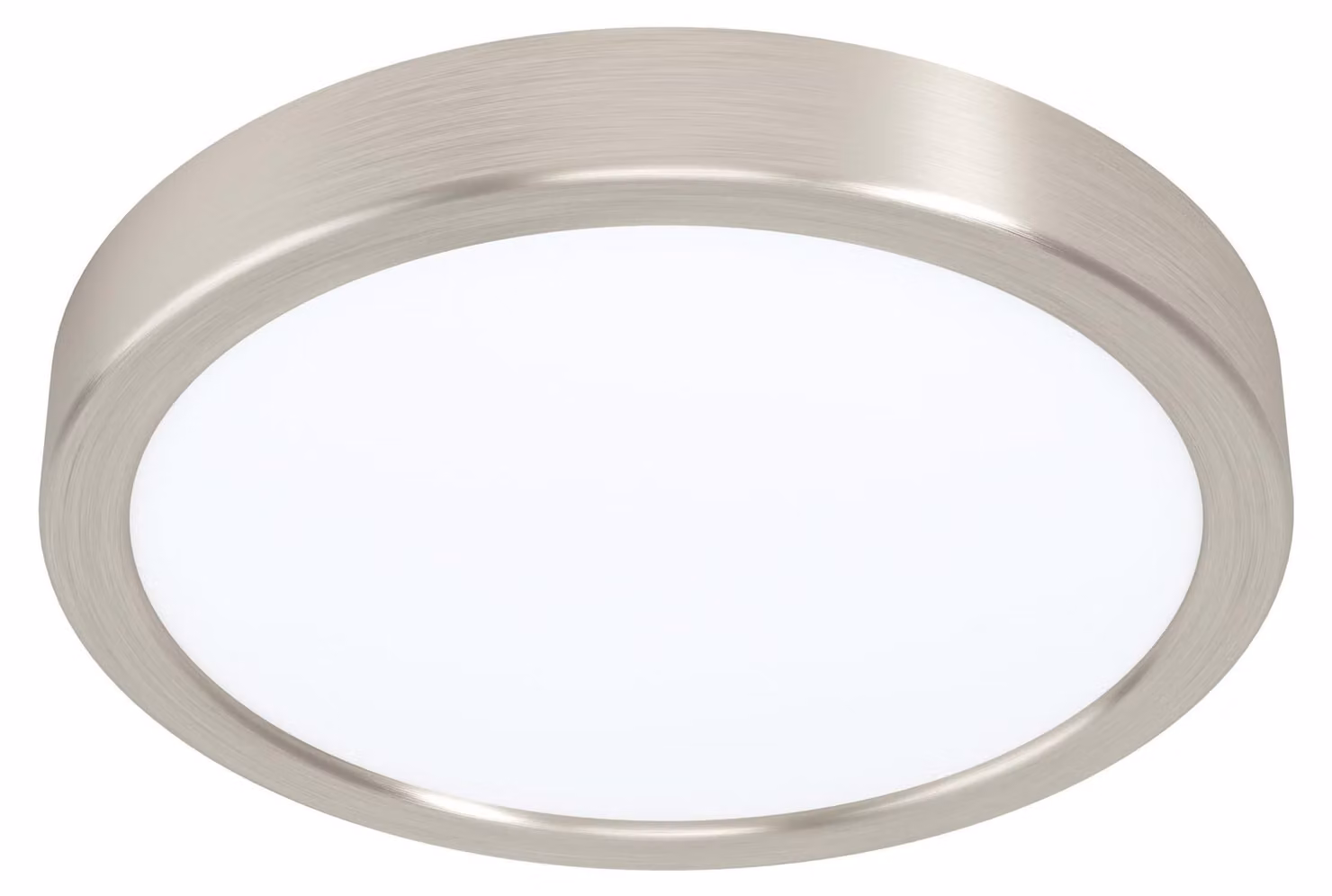 Eglo LED plafoniera a pannello Fueva 5 nichel opaco Ø21cm 16W 1800lm bianco neutro 4000K