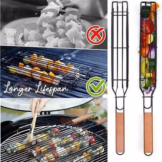 Set da giardino portatile per barbecue in acciaio inossidabile con rivestimento antiaderente Set da giardino per barbecue Accessori per barbecue