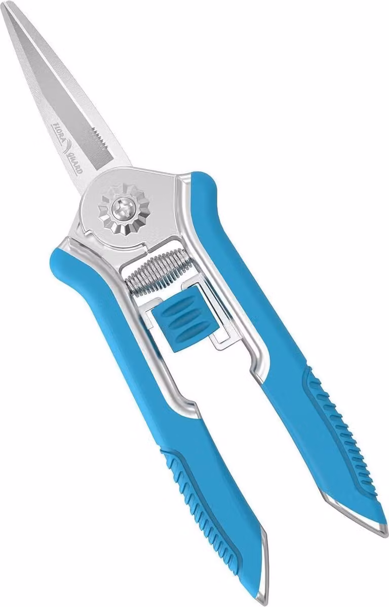 FLORA GUARD 16,5 cm, forbici con lama in acciaio inossidabile con micropunte Blu