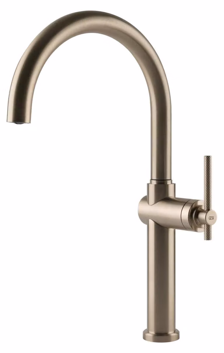 Gessi 60670, Tahem, Nikl, Maniglia a leva, Autochiudente, 3/8", Tipo J
