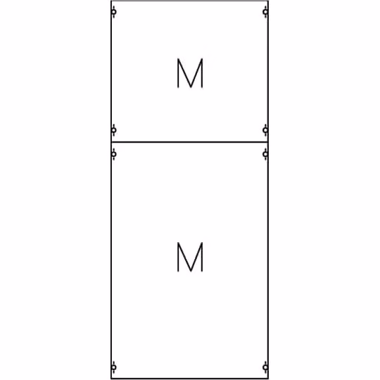 Striebel e John 2M4A modulo con piastre di montaggio 8RE / BH4, modulo 2FB montato su profilo EDF 2CPX037656R9999
