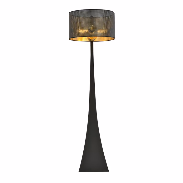 Lampada da terra Emibig 1xE27 60W ESTRELLA LP1 NERO/ORO 1156/LP1
