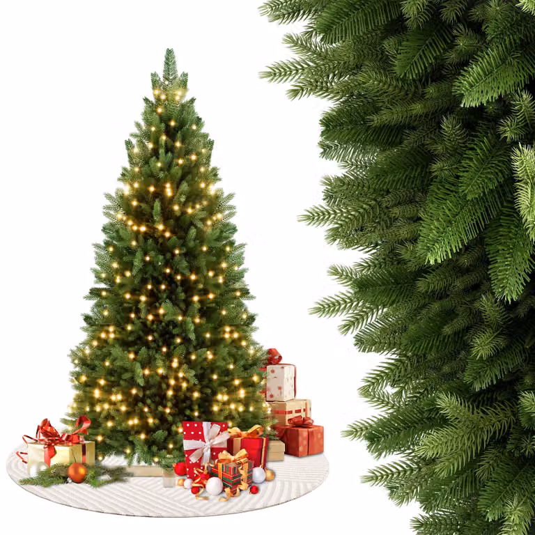 Albero di Natale artificiale - Albero artificiale - Albero di Natale - Albero di Natale decorativo - Luci decorative - 225 cm