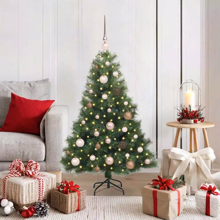 Maison Exclusive - Albero di Natale artificiale con 150 LED, verde, 120 cm, in PE e PVC
