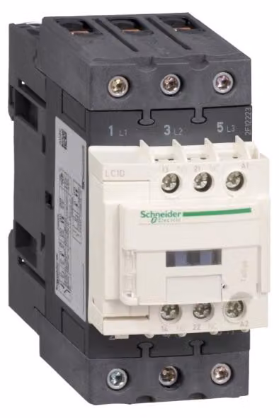 Interruttore magnetotermico 65 A, 3 poli, 230 V AC, 50 Hz, 1 contatto normalmente aperto, 1 contatto normalmente chiuso, modello LC1D65AP5