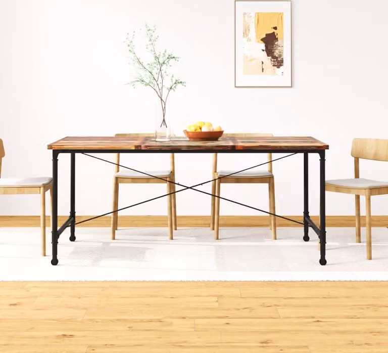 The Living Store Tavolo da pranzo in legno di recupero MAssiv 180 cm