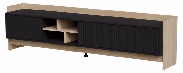Armadio RTV PORTO 3D 190x38x50 quercia/nero