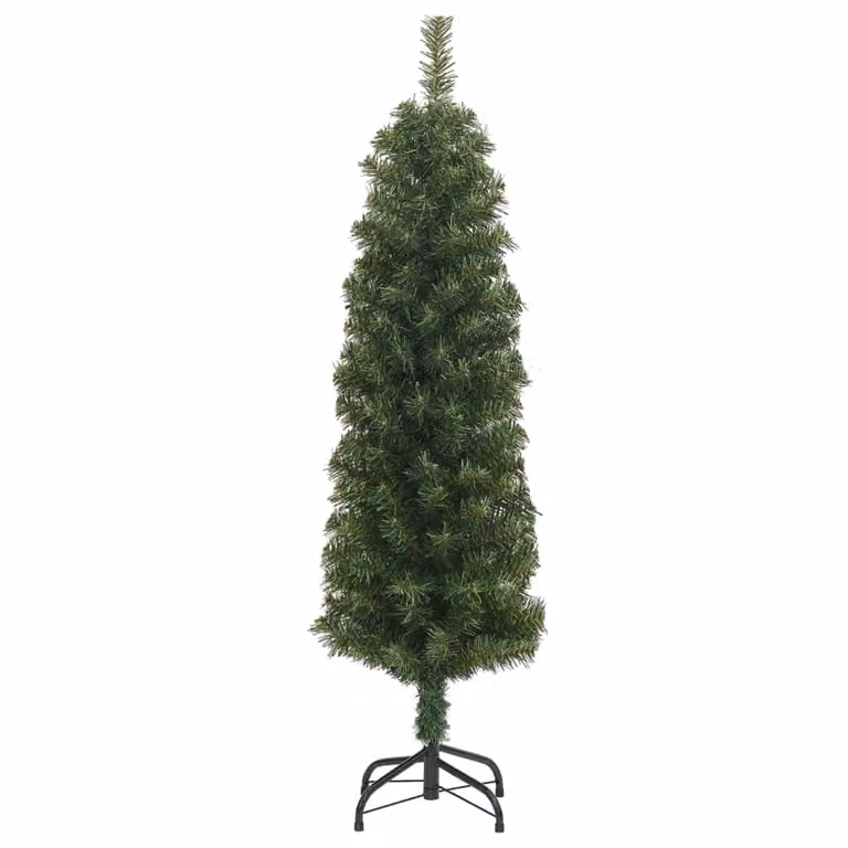 Maison Exclusive - Albero di Natale artificiale slanciato con supporto, verde, 120 cm, PVC