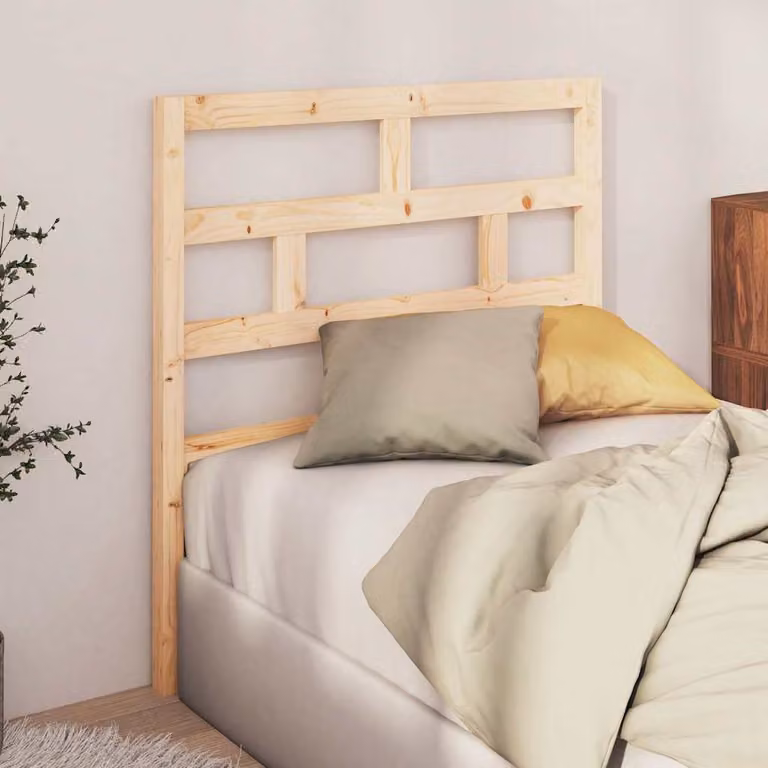 Testiera per Letto vidaXL in Legno Massello di Pino Naturale, Stile Rustico, L 96 x P 4 x H 100 cm