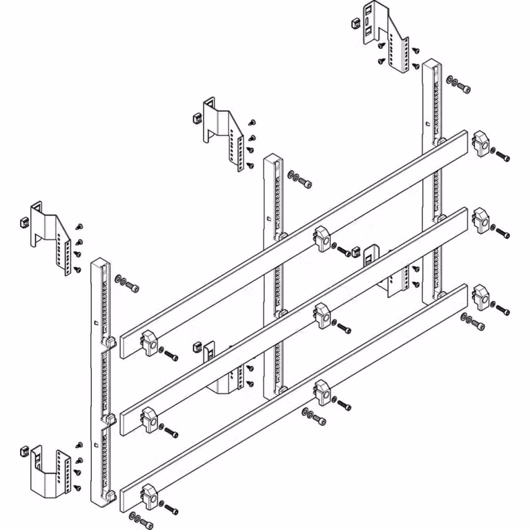Modulo barra collettrice ABN profondo 4FB/5RE 185 mm con CU 50x10 mm, a 3 poli, EBM 150 mm MTSC45983