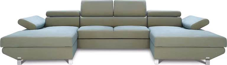 Wohnlandschaft Ecksofa U-Form Sofa Couch Design Couch Textil Modern Polster