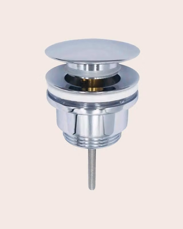 Piletta click clack scarico universale chiusura a scatto in ottone cromo