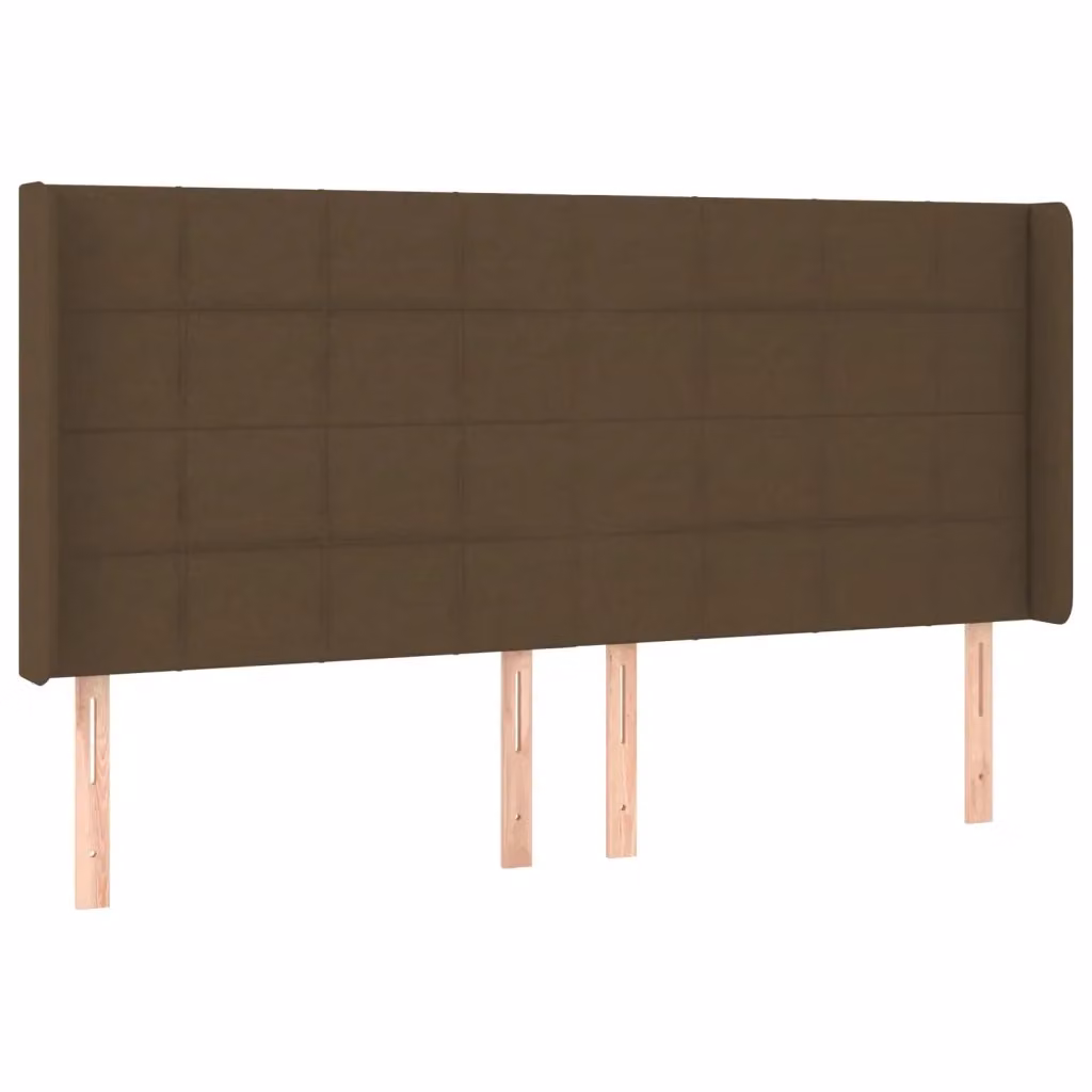 Testiera ad Orecchio vidaXL in Tessuto Marrone con Struttura in Legno L/P/H: 183 x 16 x 118 cm – 2