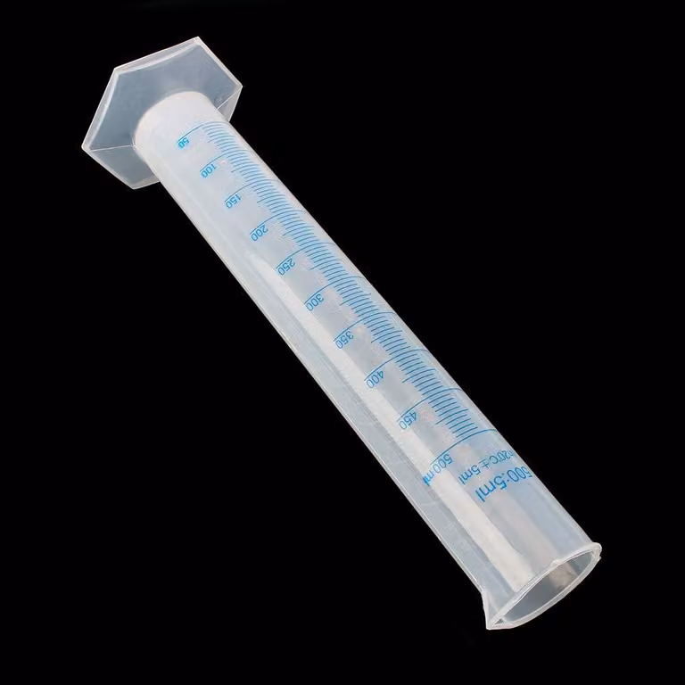 Cilindro graduato in plastica da 500 ml - Trasparente - Ideale per laboratorio e cucina