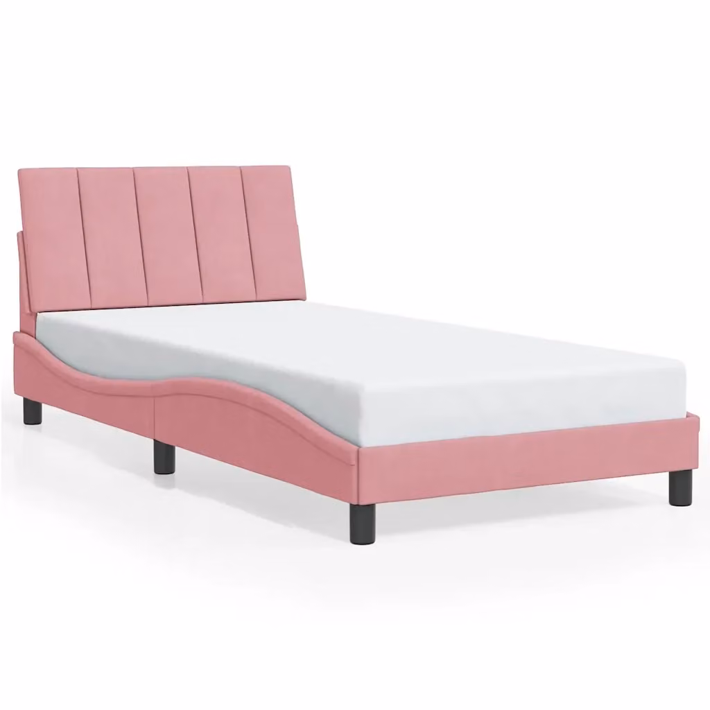 vidaXL Giroletto Hanko Rosa in Velluto L/P: 100 x 200 cm – 2