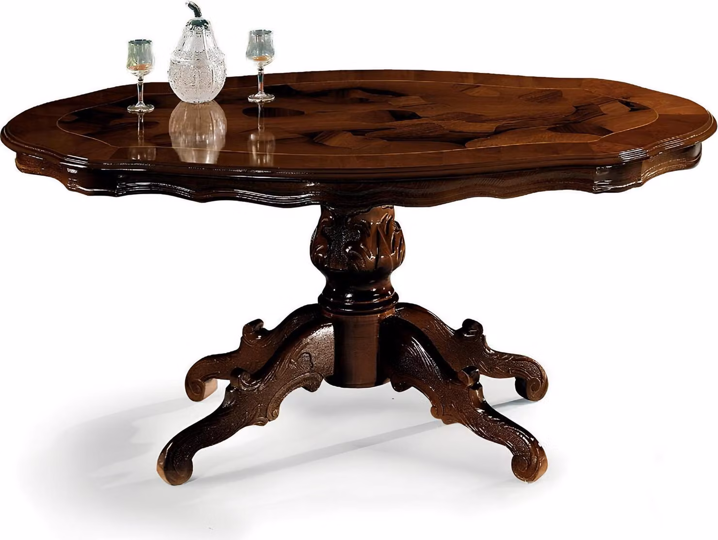 Klassischer Couchtisch Tisch Wohnzimmer Tische Barock Holz Couchtische Kaffee