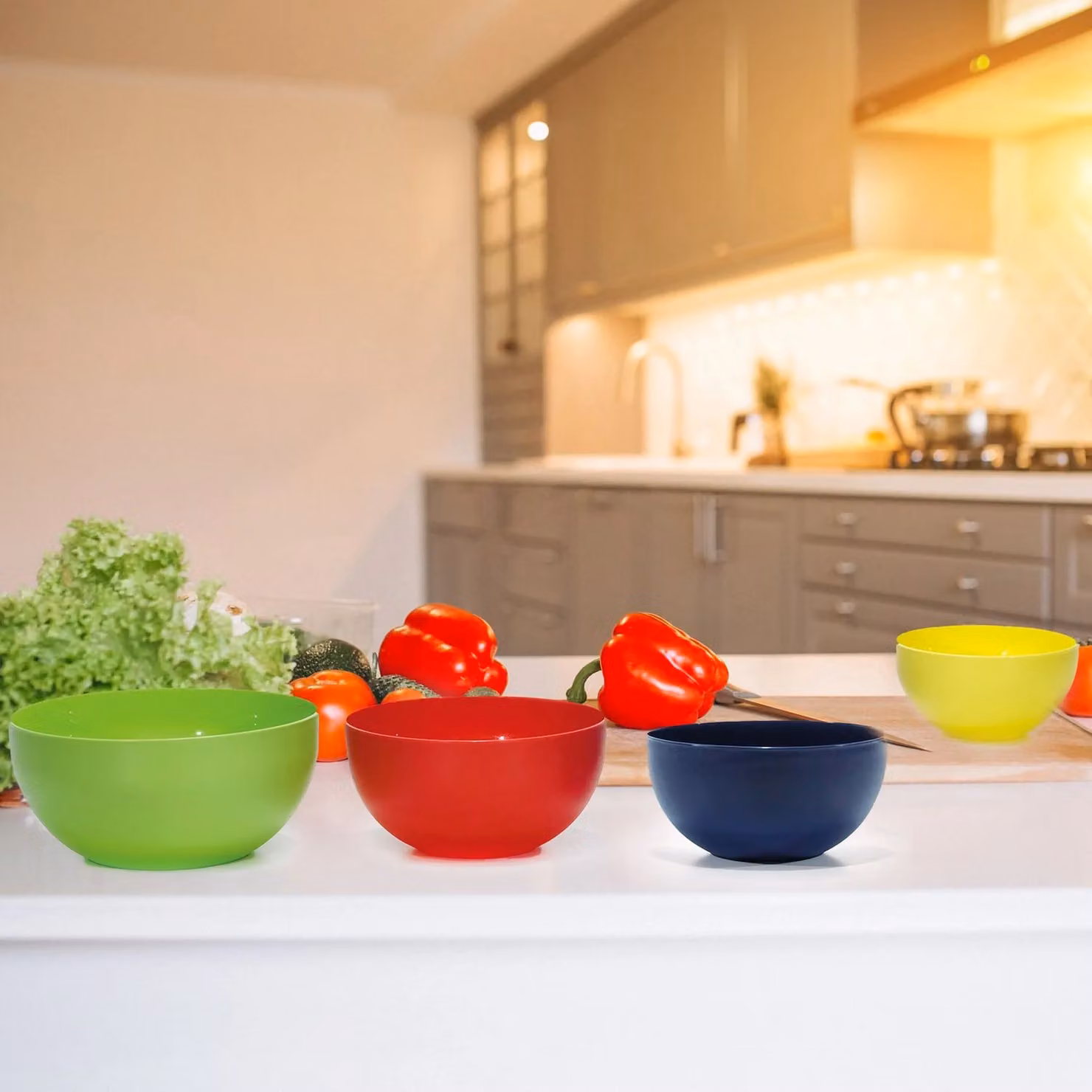 GUSTO CASA Set di 4 Coppe in Polipropilene Multicolor – 2
