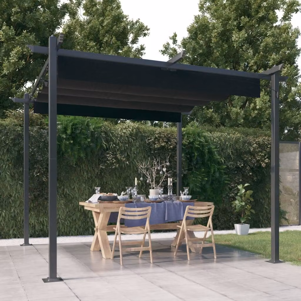 Il padiglione Living Store con tetto retrattile 3x3 m antracite