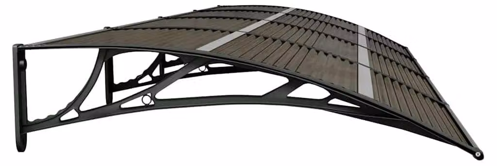 Porte d'ingresso - Copertura per porta - Tettoia per porta d'ingresso - Tettoia per porta esterna - Tettoia resistente agli agenti atmosferici - 300x100 cm