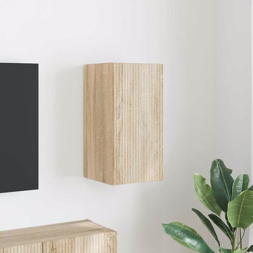 Mobile TV da parete vidaXL in legno Sonoma marrone L/P/H: 30 x 31 x 60 cm