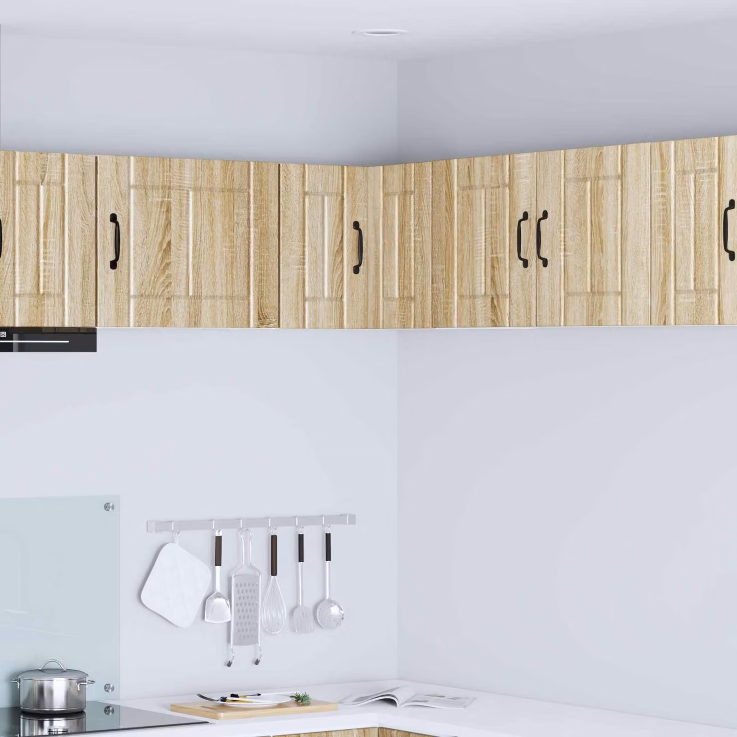 Mobile angolare da parete LUCCA vidaXL Rovere Sonoma marrone L/P/H: 57 x 57 x 40 cm