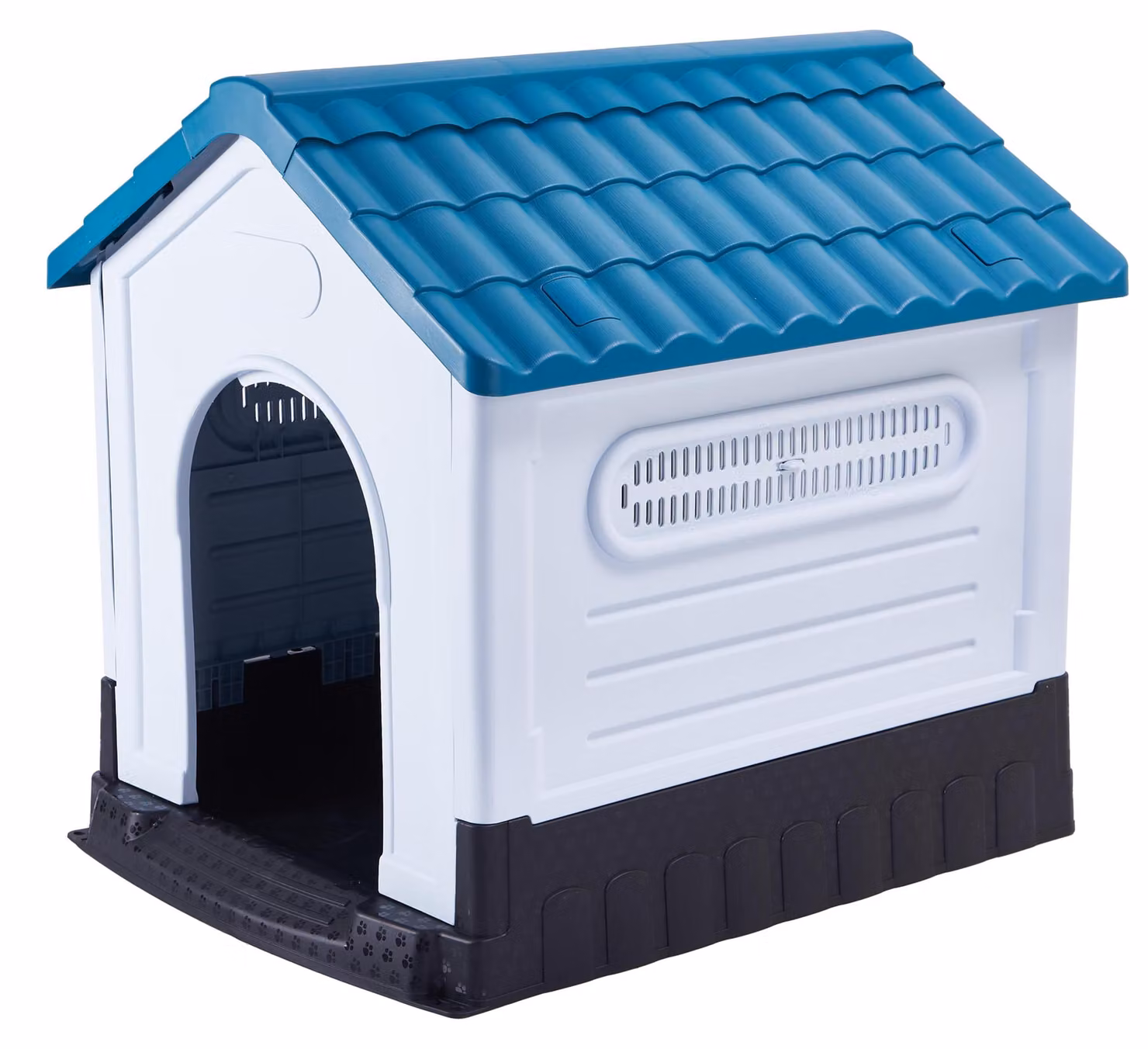 Cuccia Lanco per cani di piccola taglia, 68x55x66 cm, materiale resistente, blu e bianco