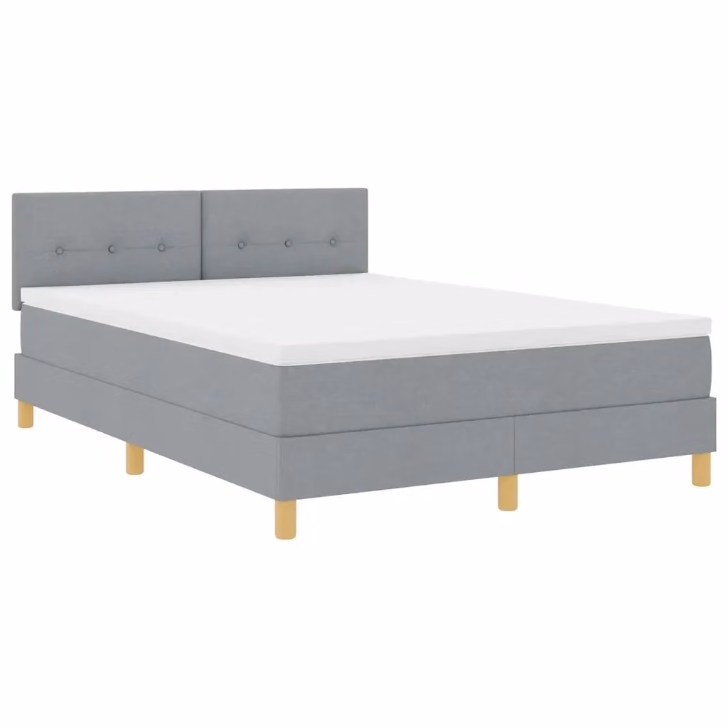 Letto moderno vidaXL con illuminazione LED sottostante e porta di ricarica USB, rivestimento in tessuto grigio, L/P/H: 200 x 160 x 88 cm – 2