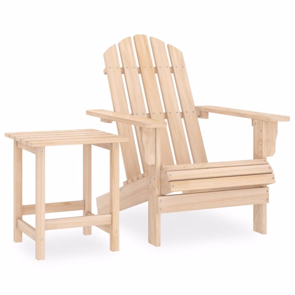 Maison Exclusive - Sedia da giardino Adirondack con tavolino in legno massello di abete