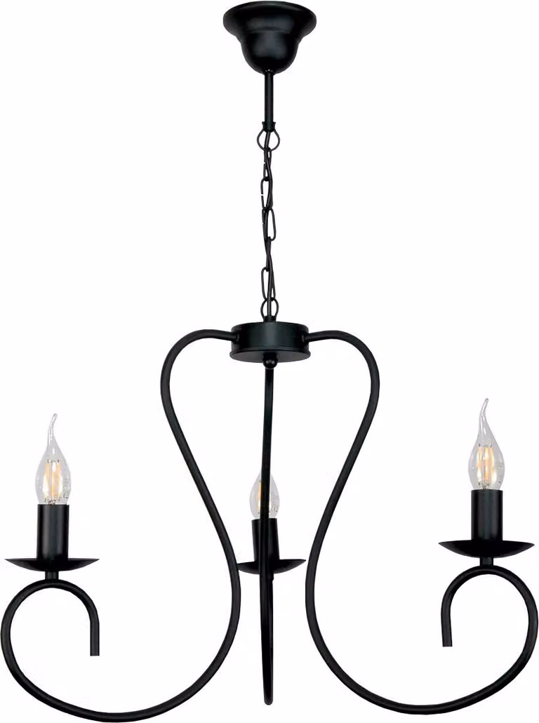 Lampada a sospensione Lampadario Candelabro Classic Nero 15-522 PLOMYK