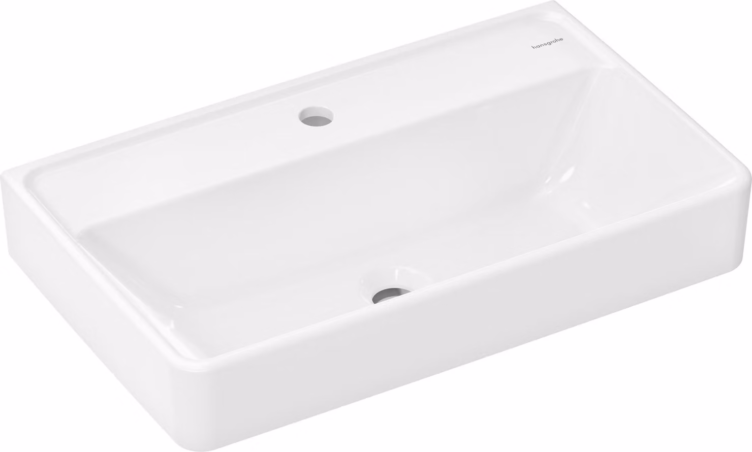hansgrohe Xanuia Q lavabo compact, avec trou pour robinet, sans trop-plein, 650x390mm, SmartClean, blanc, 61129450, 61130450, 61130450