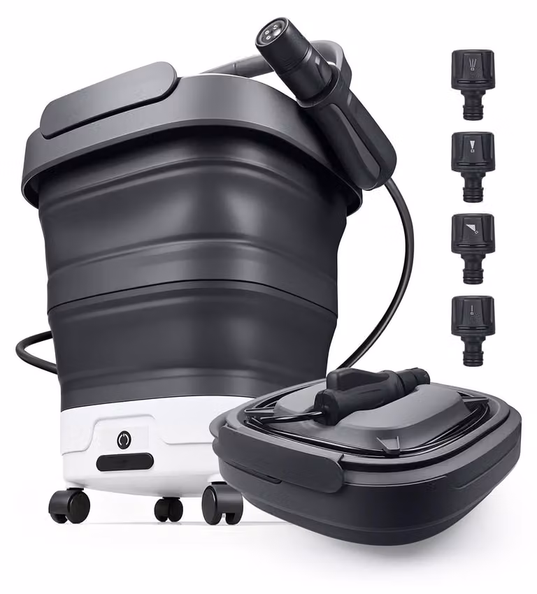 Idropulitrice portatile senza fili - Serbatoio acqua da 12 litri - Pressione di 5 bar - Compatta - Ideale per auto e giardino