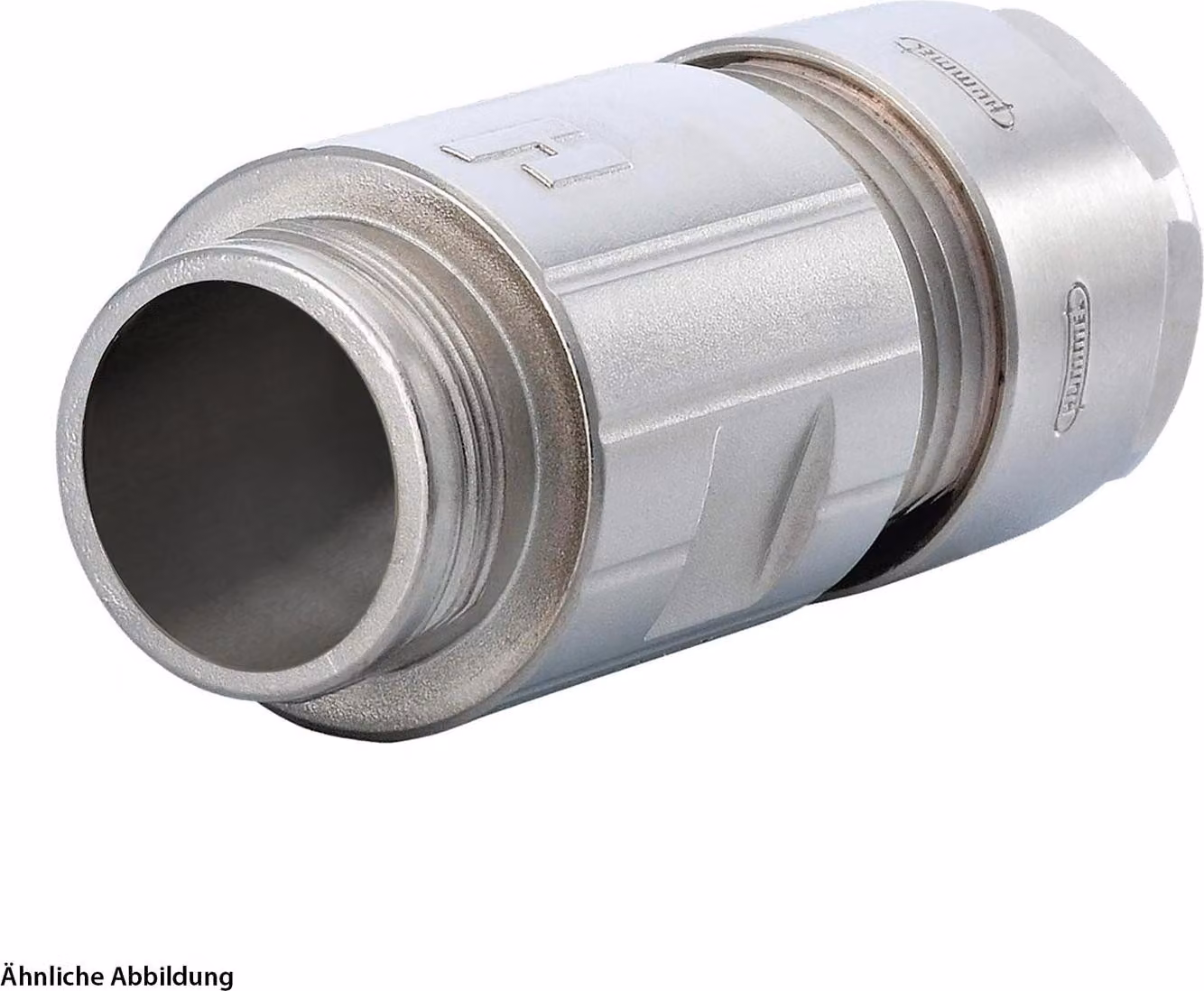 Connettore a innesto HUMMEL M16 con uscita cavo diritta, campo di serraggio 8,0 mm - 11,0 mm, colore argento - 1 pezzo