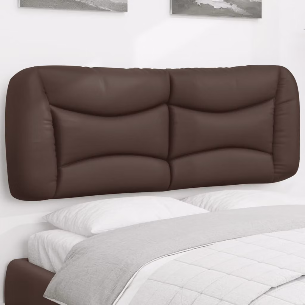 vidaXL Cuscino Testiera Hvar Marrone in Similpelle con Design a Righe