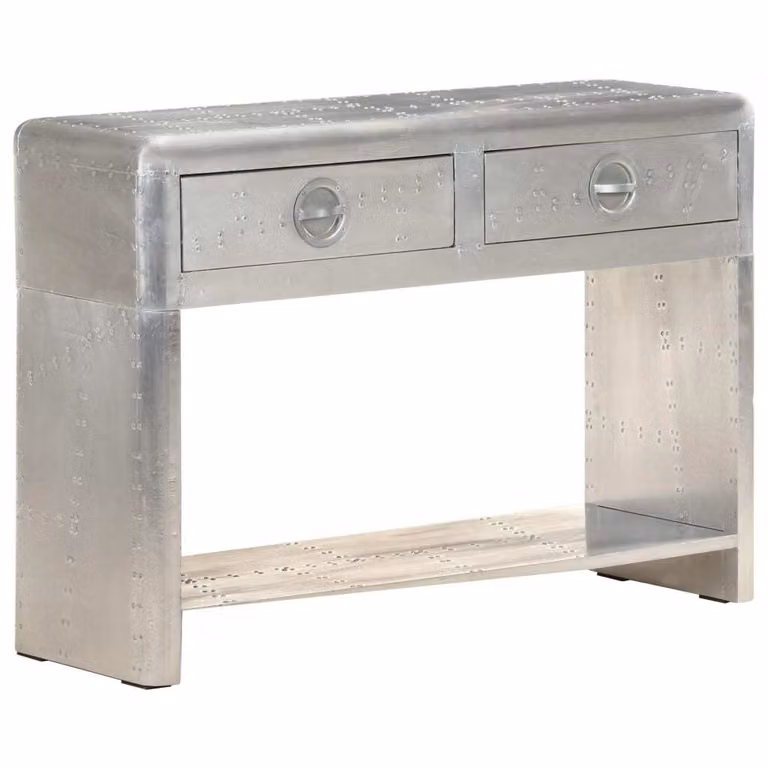 Credenza Aviator 35 x 110 x 75 cm metallo argento