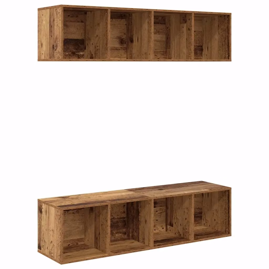 Set di 2 credenze per TV vidaXL in legno marrone stile minimalista L/P/H: 37 x 37 x 142,5 cm – 2