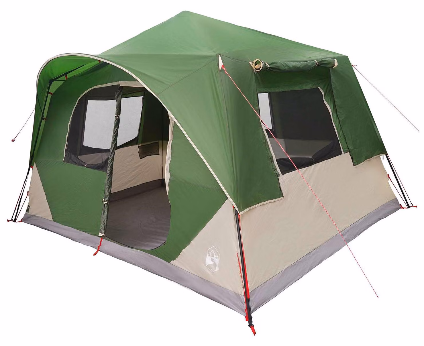 Tenda istantanea verde, dimensioni 365 x 380 x 200 cm, realizzata in poliestere e acciaio