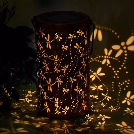 Lampada solare da esterno - Set da 2 lampade solari a LED per giardino - IP65 - impermeabile - luce bianca calda - lampada a sospensione per terrazza - balcone - prato - tavolo - feste - casa