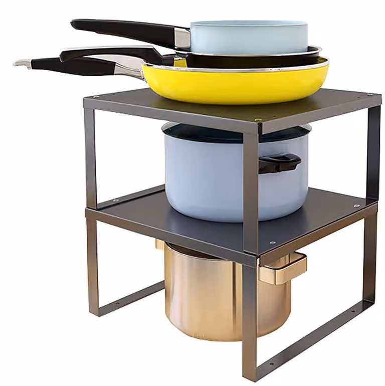 Omgoods - Ripiano per armadietti da cucina - Ripiano portaoggetti impilabile (30x28x15 cm)