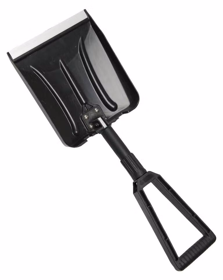Pala neve pieghevole in ABS, colore nero