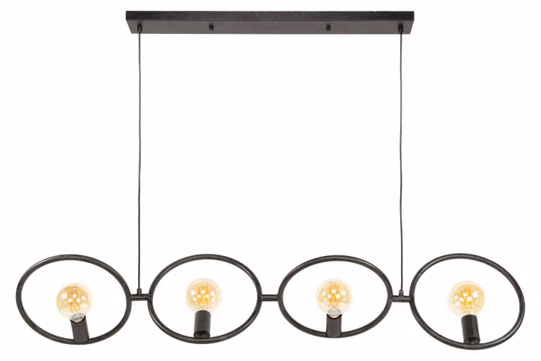 FURNLUX Lampada da soffitto Schleife Nero 130 cm / Colore principale: Nero / Dimensioni: 130 x 150 x 30 cm