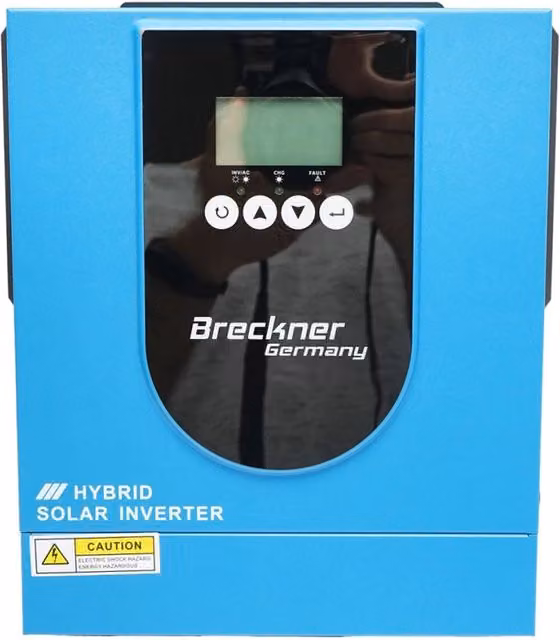 Inverter solare ibrido Breckner Germany SY-1.5K24V, 1,5 KW, 24 V, 40 A, MPPT, monofase, OFF-GRID, blu