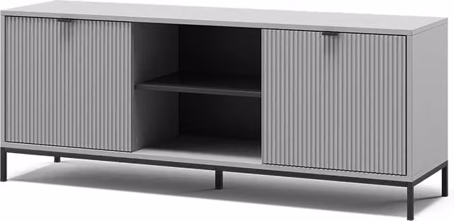 Mobile TV Eliza Vicco Grigio con scomparti multimediali L: 150 cm, P: 60 cm, H: 40,1 cm