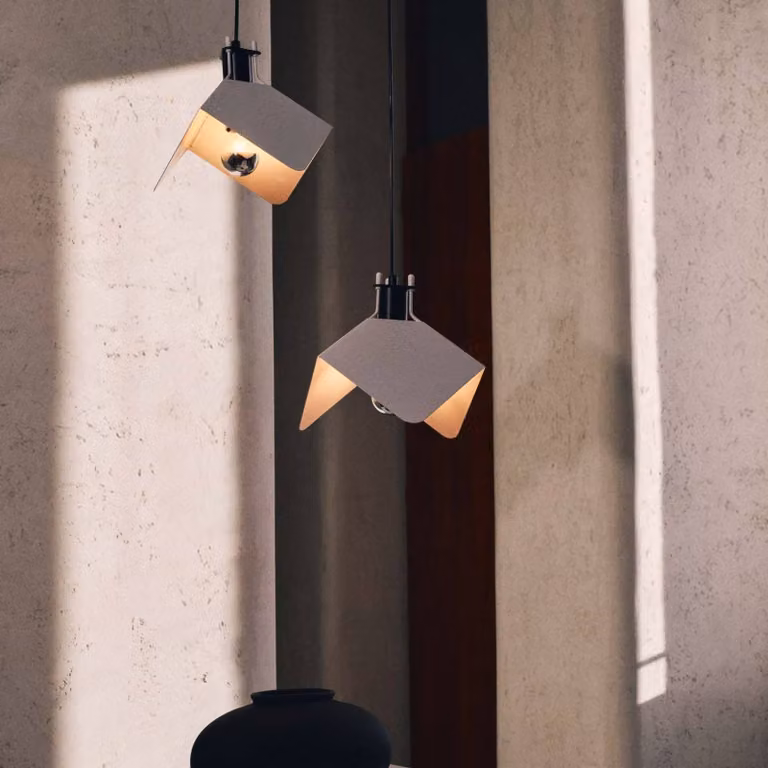 Stilnovo Lampada a sospensione Triedo, Bianco / Opale, Soggiorno / Sala da pranzo, Metallo, Design, Lampada a sospensione