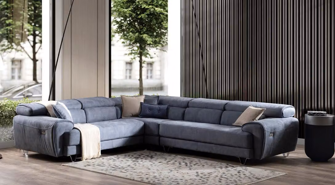 Ecksofa Wohnlandschaft Eckcouch Ecklounge Polsterecke Design Sofa Couch Garnitur