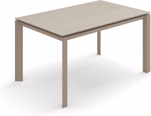 Tavolo da pranzo allungabile Account 24 GIORDANOSHOP con top in ceramica color sabbia e struttura in MDF, L/P/H: 90 x 140/220 x 75 cm
