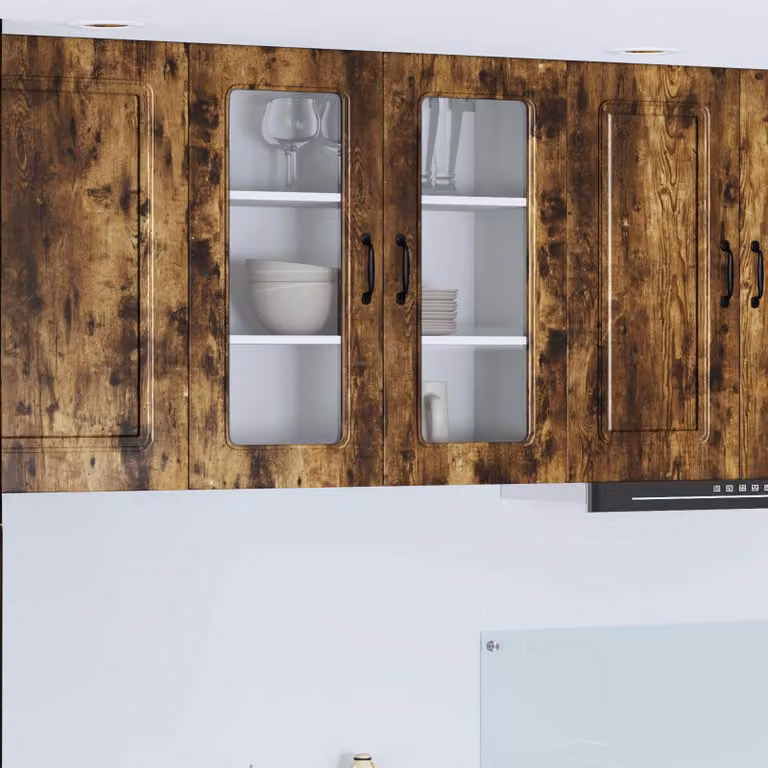 vidaXL Mobile Unit per Lavastoviglie Kalmar in Rovere Fumé, L: 80 cm, P: 31 cm, H: 80 cm