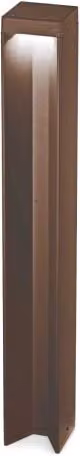Lampada da terra Ideal-Lux Kurt Pt Coffee marrone con tecnologia LED e luce bianca fredda 4000K