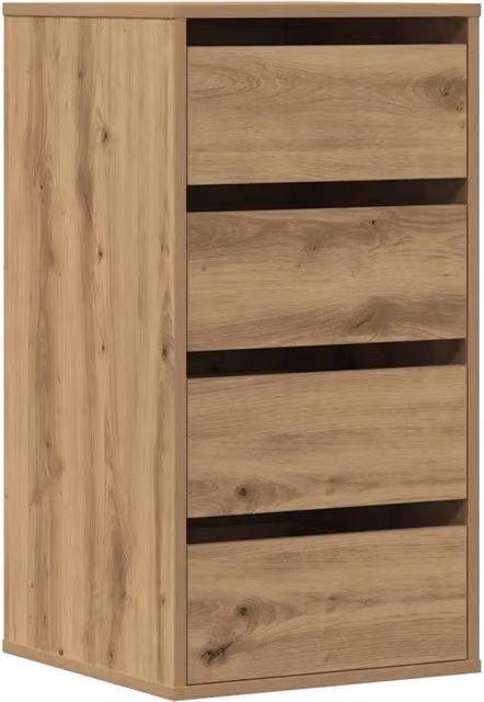 Cassettiera Angolare in Rovere Artigianale Marrone Multistrato L/P/H: 40 x 41 x 76 cm CFW4160053 – 1