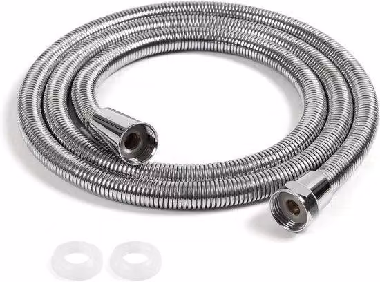 Tubo flessibile per doccia resistente ai rubinetti, 1,5 m - Indistorsibile - Acciaio inossidabile